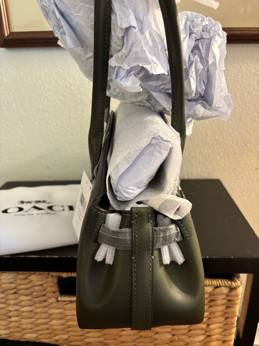 Authentic NWT Coach Empire Carryall 34 in Olive Green - Picture 6 of 8